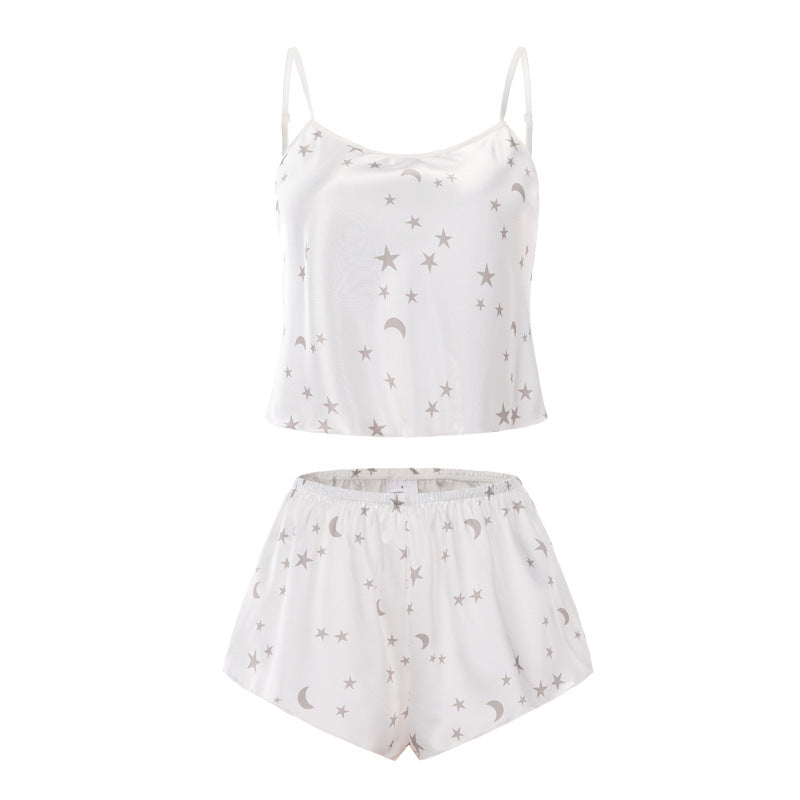 Silk Star - Moon Cami Pajama Two - piece Set（White)